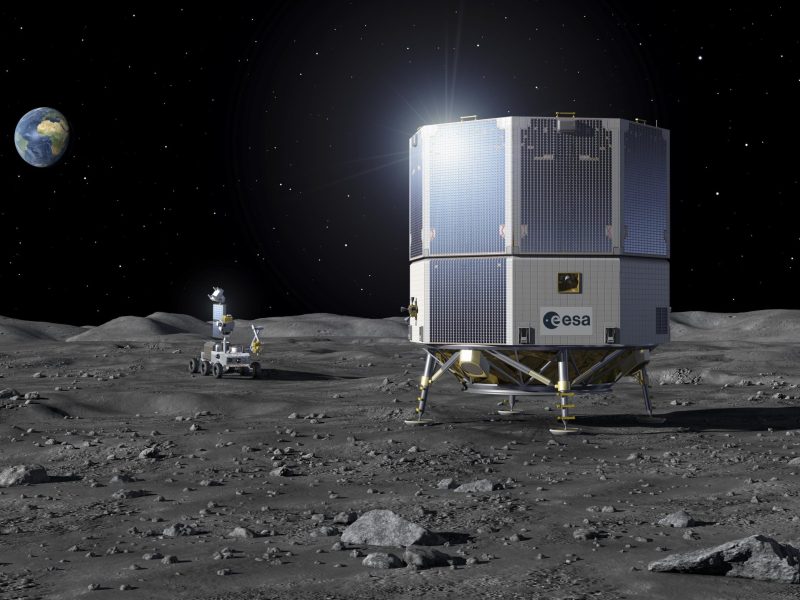 An illustration of ESA's Argonaut lunar lander. Credit: ESA - P. Carril