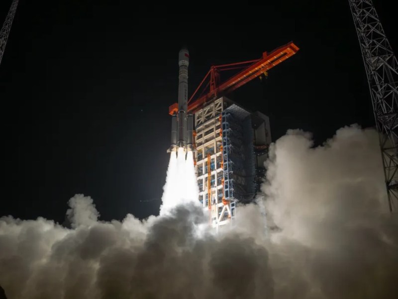 The second batch of Qianfan/Thousand Sails satellites launches on a Long March 6A rocket from Taiyuan, Oct. 15, 2024.