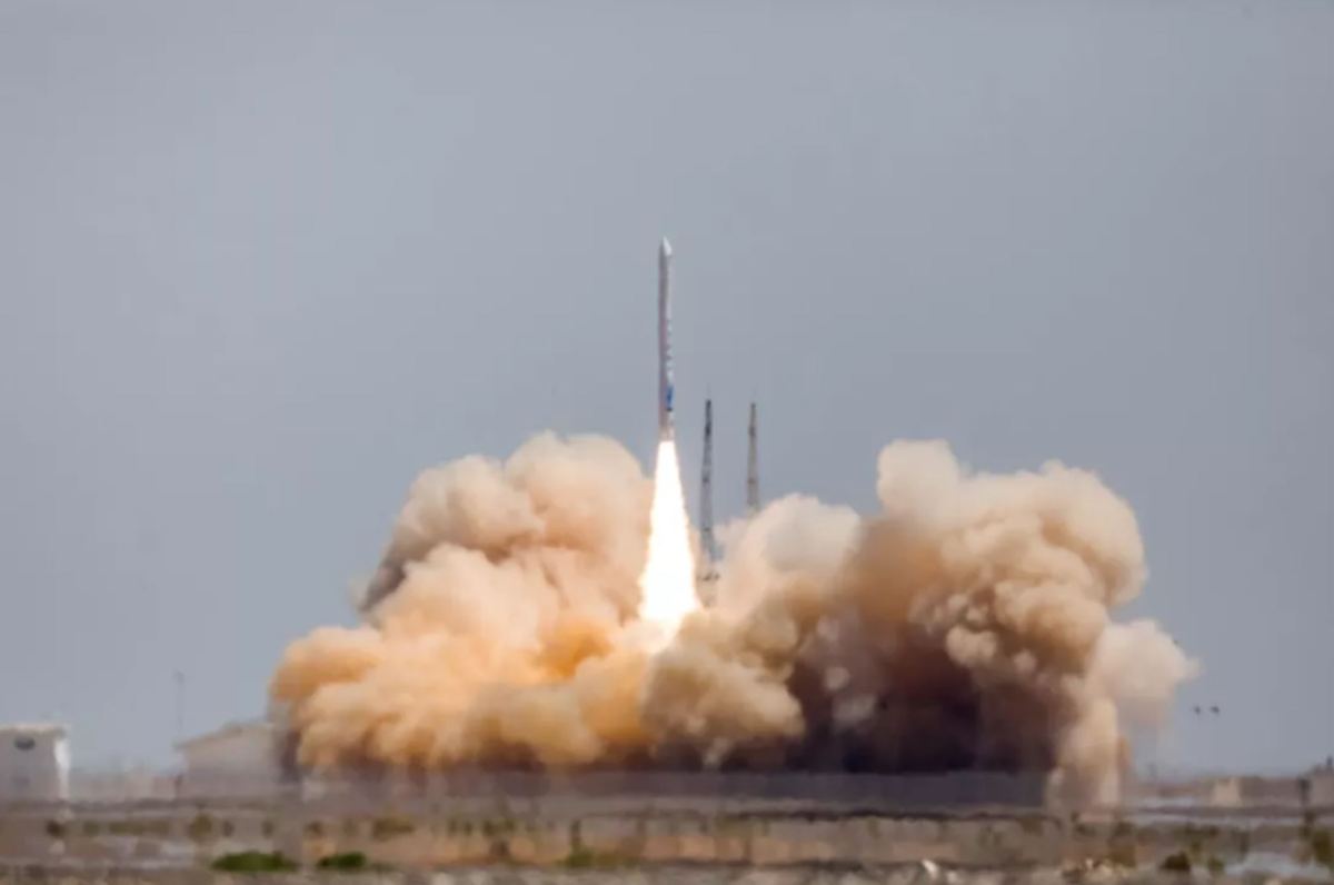 Liftoff in July 2019 of the successful first Hyperbola-1 launch from Jiuquan Satellite Launch Center.