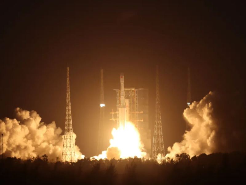 The third Long March 7A rocket lifts off from Wenchang, Dec. 23, 2021, carrying two Shiyan-12 satellites.