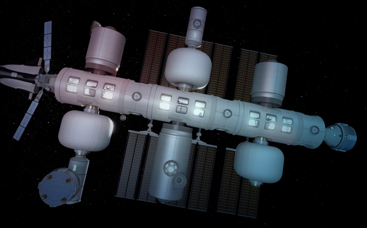 Illustration of the Orbital Reef space station. Credit: Blue Origin