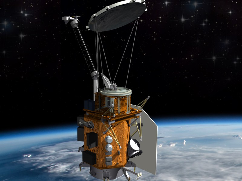 Illustration of a Weather System Follow-on Microwave satellite. Credit: BAE Systems